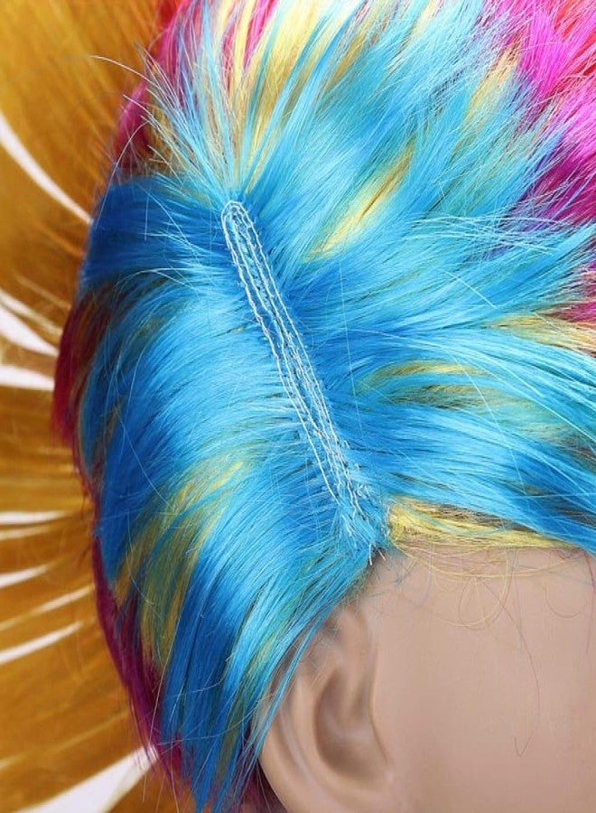 Artonezt مجموعة أرتونيزت من قطعتين، شعر مستعار ملون للجنسين بتصميم مهرج أفرو كيرلي مالينغا، شعر مستعار أنيق للحفلات، شعر مستعار مستقيم مورغا، احتفالاً بمهرجان هولي - Image 5